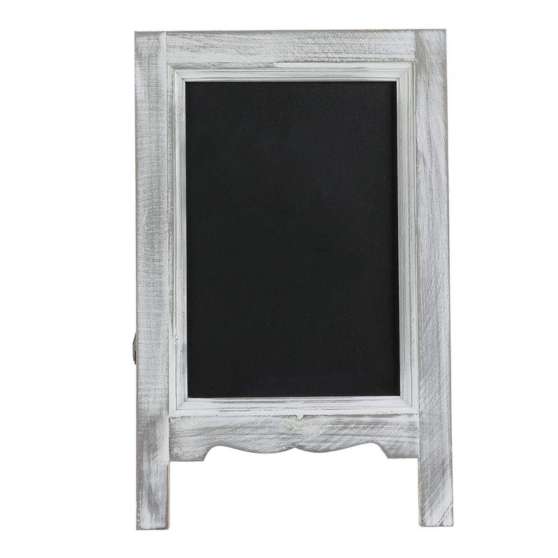 VERGOODR 15 inch Mini Tabletop Wooden A-Frame Double-Sided Slate Chalkboard Sign Easel for Business (Gray) - Image 2